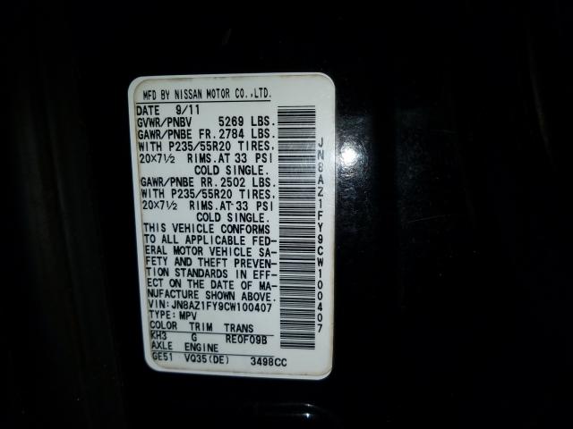 2012 NISSAN MURANO CRO JN8AZ1FY9CW100407