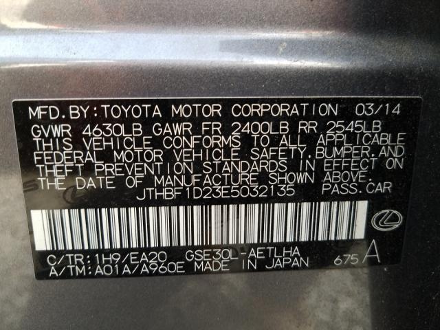 2014 LEXUS IS 250 JTHBF1D23E5032135