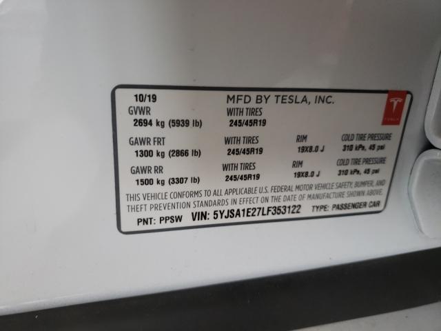 5YJSA1E27LF353122 Tesla Model S 2020. Фото: 9
