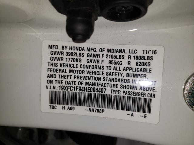 2017 HONDA CIVIC TOUR 19XFC1F94HE004407