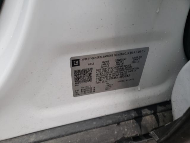 2019 CHEVROLET TRAX 1LT 3GNCJLSB4KL160843