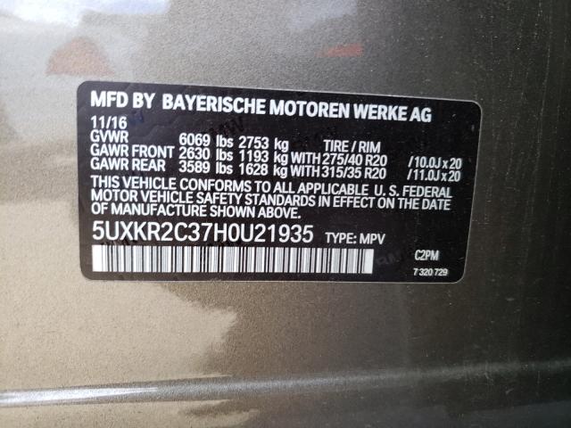 2017 BMW X5 SDRIVE3 - 5UXKR2C37H0U21935
