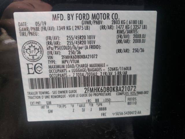 2019 FORD FLEX LIMIT 2FMHK6D80KBA21072