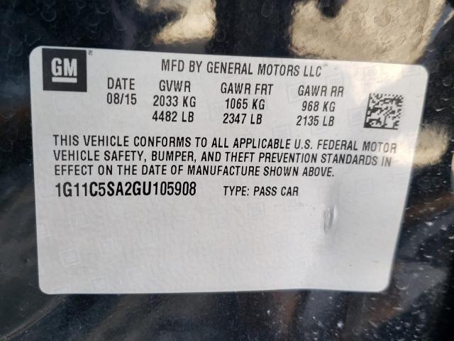 2016 CHEVROLET MALIBU LIM 1G11C5SA2GU105908