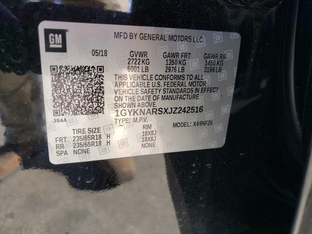 2018 CADILLAC XT5 1GYKNARSXJZ242516