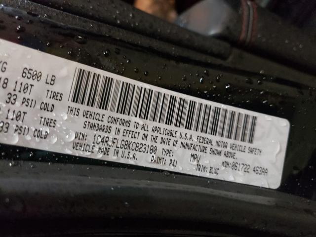 2019 JEEP GRAND CHER 1C4RJFLG8KC823180