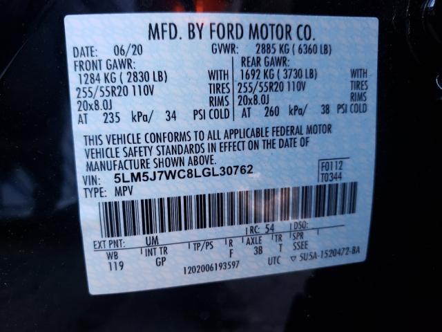 2020 LINCOLN AVIATOR RE 5LM5J7WC8LGL30762