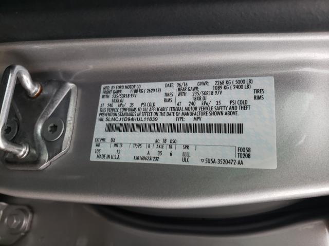 2017 LINCOLN MKC PREMIE 5LMCJ1D94HUL11839