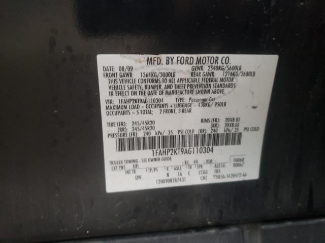 2010 FORD TAURUS SHO 1FAHP2KT9AG110304