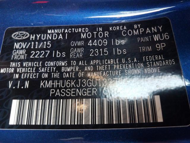 2016 HYUNDAI GENESIS CO KMHHU6KJ3GU133754