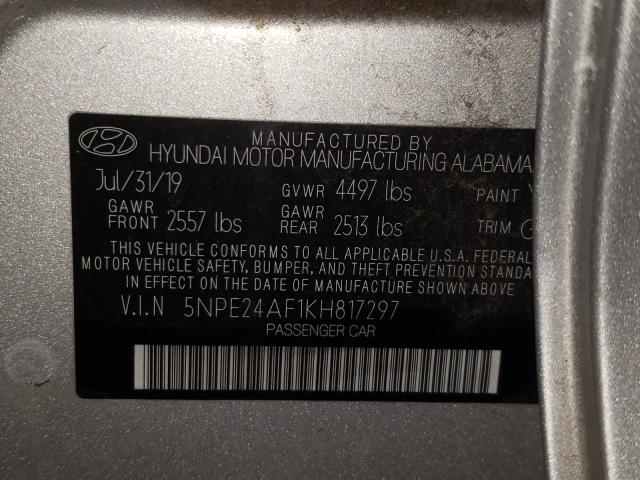 2019 HYUNDAI SONATA GL 5NPE24AF1KH817297
