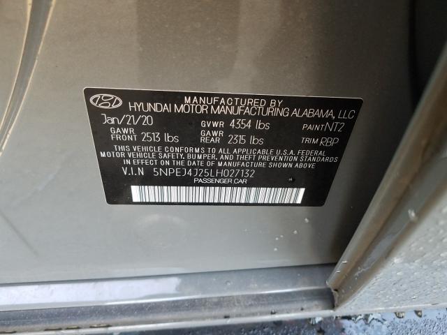 2020 HYUNDAI SONATA SEL 5NPEJ4J25LH027132
