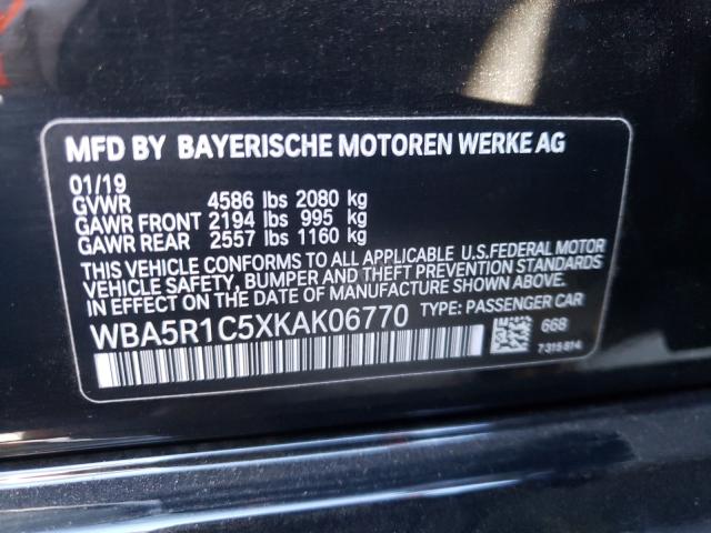 2019 BMW 330I WBA5R1C5XKAK06770