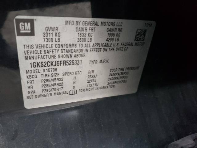 2015 GMC YUKON DENA 1GKS2CKJ6FR526331