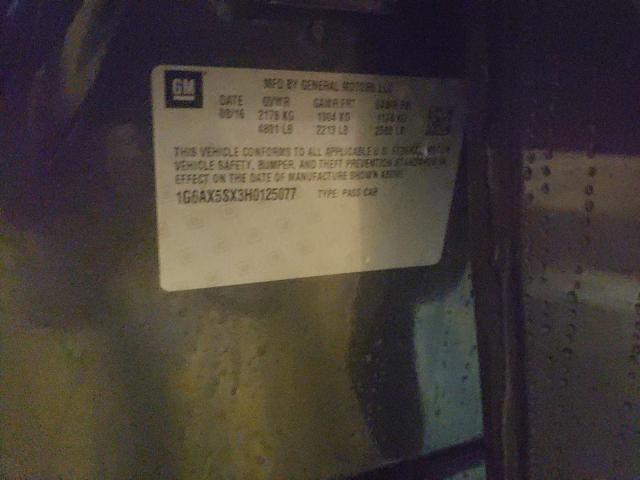 2017 CADILLAC CTS LUXURY 1G6AX5SX3H0125077