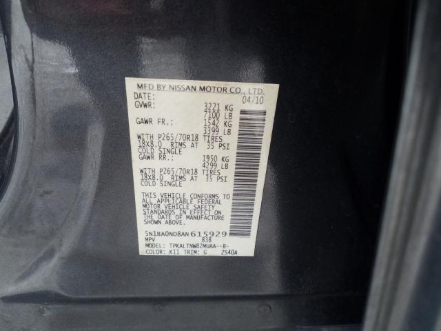 2010 NISSAN ARMADA SE 5N1BA0ND8AN615929