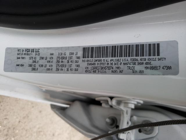 2019 RAM 1500 TRADE 1C6RREGT8KN579374