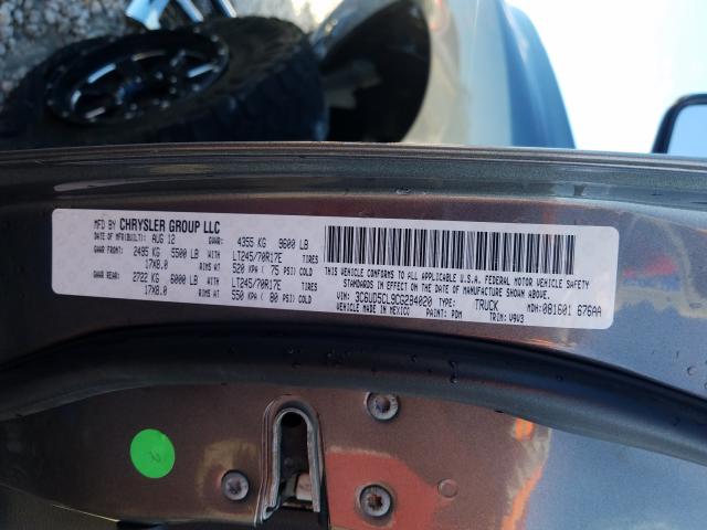 2012 DODGE RAM 2500 S 3C6UD5CL9CG284020