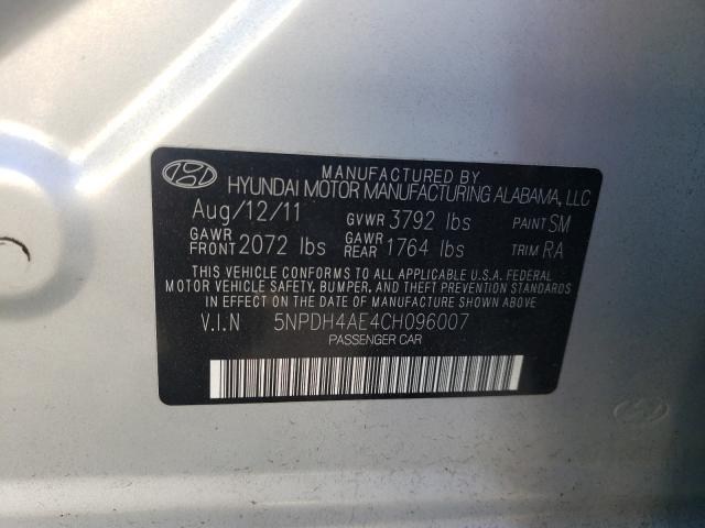 2012 HYUNDAI ELANTRA GL 5NPDH4AE4CH096007