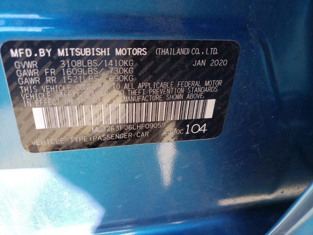 2020 MITSUBISHI MIRAGE G4 ML32F3FJ6LHF09059