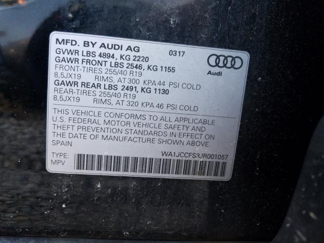 2018 AUDI Q3 PREMIUM WA1JCCFS3JR001057