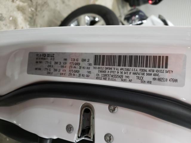 2019 RAM 1500 CLASS 1C6RR7KT4KS525428