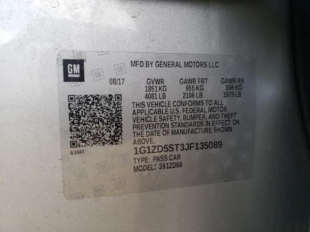 2018 CHEVROLET MALIBU LT - 1G1ZD5ST3JF135089