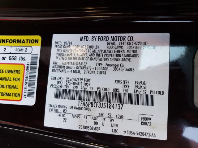 2018 FORD MUSTANG GT 1FA6P8CF3J5184137