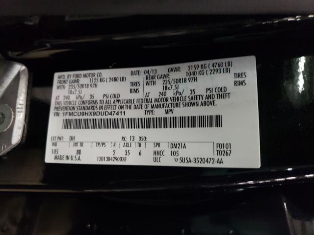 2013 FORD ESCAPE SEL 1FMCU9HX9DUD47411