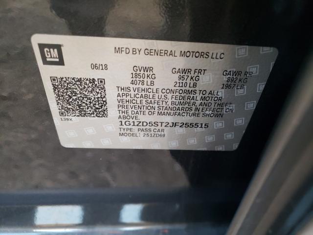 2018 CHEVROLET MALIBU LT 1G1ZD5ST2JF255515