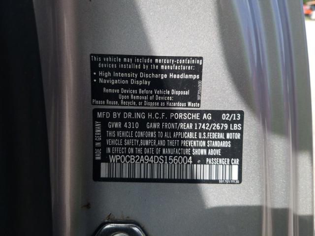 2013 PORSCHE 911 CARRER WP0CB2A94DS156004