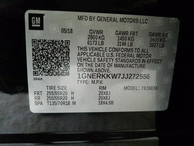 2018 CHEVROLET TRAVERSE P 1GNERKKW7JJ272556