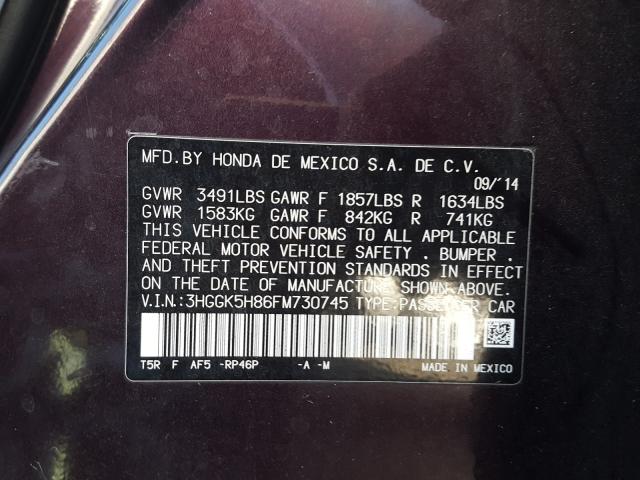 2015 HONDA FIT EX 3HGGK5H86FM730745