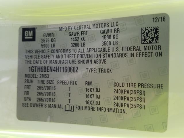 2017 GMC CANYON 1GTH6BEN4H1160602