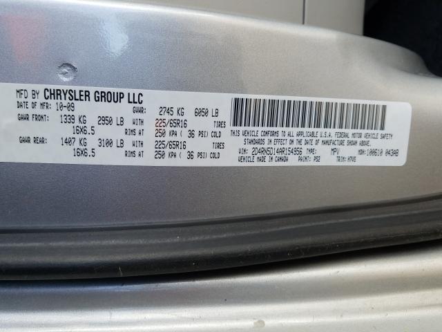 2010 DODGE GRAND CARA 2D4RN5D14AR154956