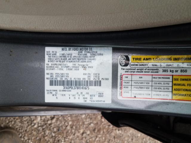 2011 FORD FUSION HYB 3FADP0L37BR141675