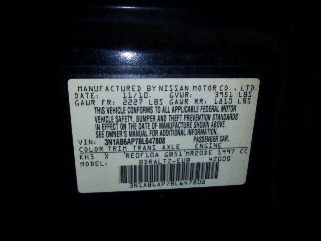 2011 NISSAN SENTRA 2.0 3N1AB6AP7BL647808
