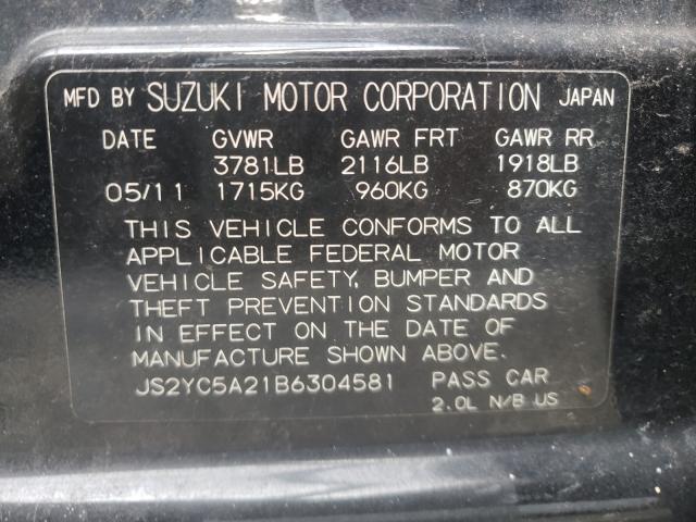 2011 SUZUKI SX4 LE JS2YC5A21B6304581