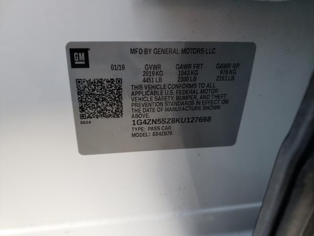 2019 BUICK LACROSSE P 1G4ZN5SZ8KU127698