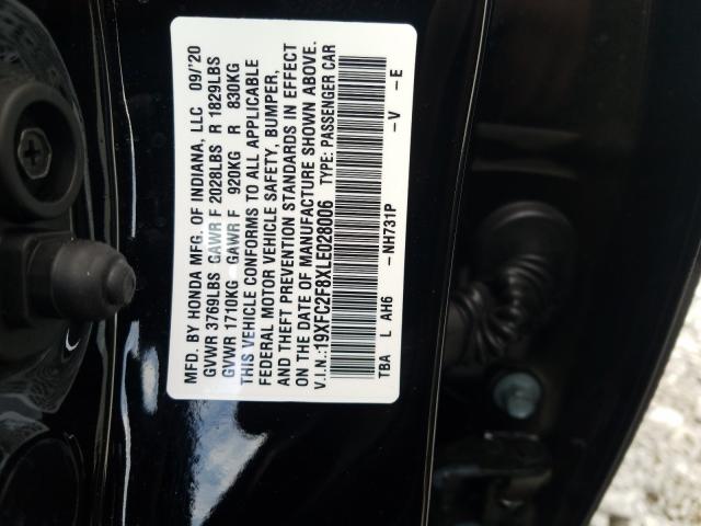 2020 HONDA CIVIC SPOR 19XFC2F8XLE028006