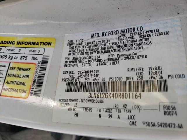 2013 LINCOLN MKZ 3LN6L2GK4DR801164