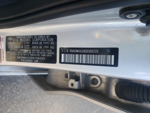 2013 KIA RIO KNADM4A3XD6168203