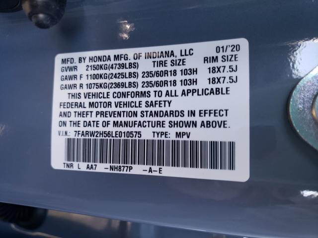 2020 HONDA CR-V EX 7FARW2H56LE010575