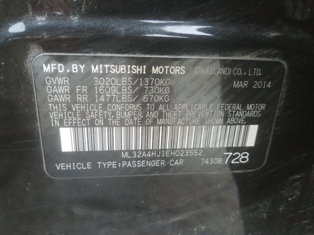 2014 MITSUBISHI MIRAGE ES ML32A4HJ1EH023552