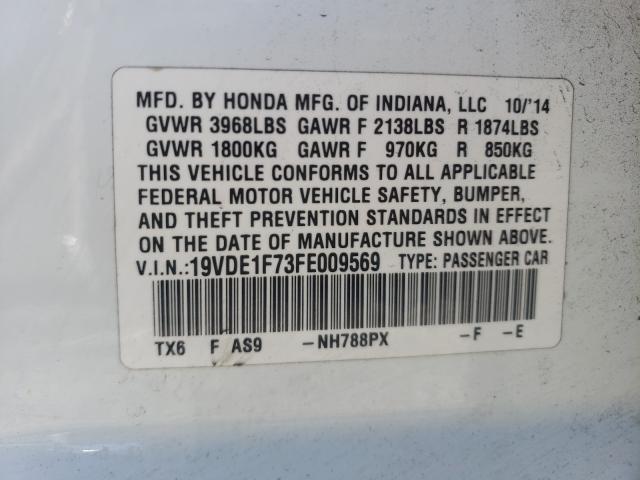 2015 ACURA ILX 20 TEC 19VDE1F73FE009569