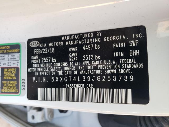 Kia optima 3 год vin код пример 2018 Kia OPTIMA VIN: 5XXGT4L39JG253739 America Motors