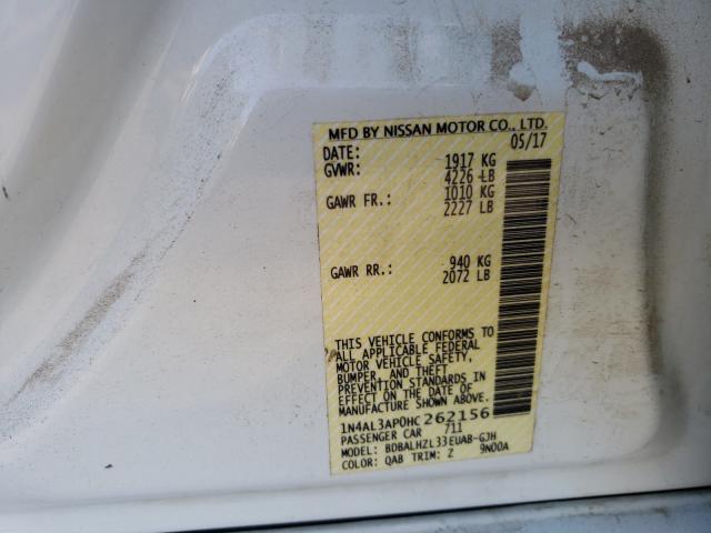 2017 NISSAN ALTIMA 2.5 - 1N4AL3AP0HC262156