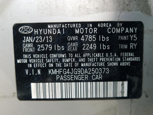 2013 HYUNDAI AZERA KMHFG4JG9DA250373