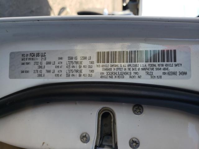 2018 RAM 3500 SLT 3C63R3HL9JG249419