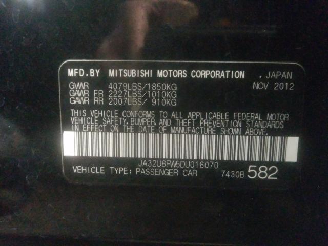 2013 MITSUBISHI LANCER GT JA32U8FW5DU016070